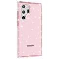 Samsung Galaxy S22 Ultra 5G Stylish Glitter Series Hybrid-deksel - Rosa