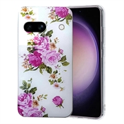 Google Pixel 8a Stilig Ultra-Slim TPU-deksel - Rose blomst