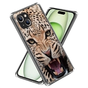 iPhone 15 Stilig Ultra-Slim TPU-deksel - Leopard