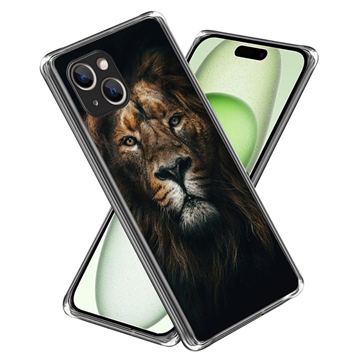 iPhone 15 Stilig Ultra-Slim TPU-deksel - Løve