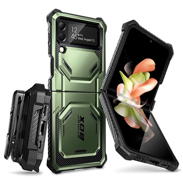 Supcase i-Blason Armorbox Samsung Galaxy Z Flip4 Hybrid-deksel - Grønn