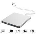 Superslank ekstern CD/DVD-RW-stasjon for MacBook og Windows - USB 3.0