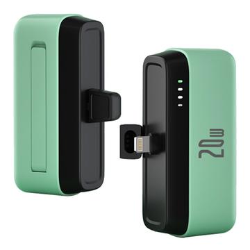 T160 Mini bærbar lynstrømbank - PD 20W, 5000mAh - grønn