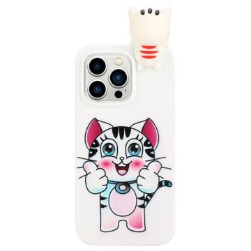 3D Figur Serie iPhone 14 Pro TPU-deksel - Kat