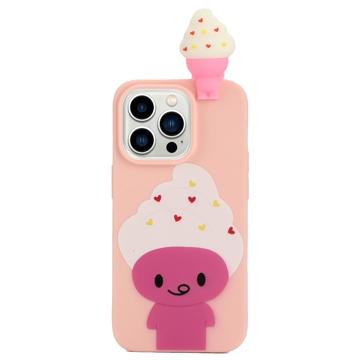 3D Figur Serie iPhone 14 Pro TPU-deksel - Iskrem