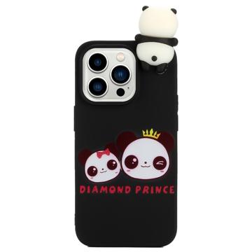 3D Figur Serie iPhone 14 Pro TPU-deksel - To Pandaer