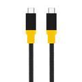 Tactical BlackBird USB4 Type-C-kabel - 1m - svart/gul