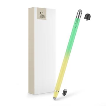 Tech-Protect USP100 Touch Stylus Pen - presis og responsiv - gul / grønn