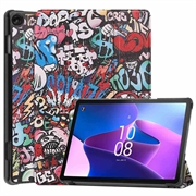 Lenovo Tab M10 Gen 3 Tri-Fold Series Smart Folio-etui - Graffiti