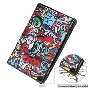 Lenovo Tab M10 Gen 3 Tri-Fold Series Smart Folio-etui - Graffiti