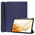 Tri-Fold Series Samsung Galaxy Tab S8+ Smart Folio-etui - Mørkeblå