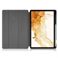 Tri-Fold Series Samsung Galaxy Tab S8+ Smart Folio-etui - Mørkeblå