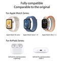 U16 For Apple Watch AirPods Smartwatch Charger Mini magnetisk trådløs ladeplate med Type-C-kontakt - hvit