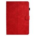 Universal 3D Pattern Smart Tablet Folio Case - 10" - Rød