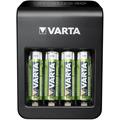 Varta LCD-plugglader + batterilader m. 4x R6/AA-batterier