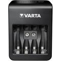 Varta LCD-plugglader + batterilader m. 4x R6/AA-batterier