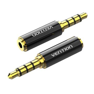 Vention BFBB0 Lydadapter - 3.5mm hann til 2.5mm hunn - Svart