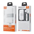 WEKOME WP-55 10000mAh Power Bank kablet design 22.5W rask bærbar telefonlader - hvit