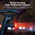 WEST BIKING YP0701331 Lysende, fargerik LED-baklykt for sykkel Smart baklykt for sykkel Sykkeltilbehør Sikkerhetslampe - monteres på røret