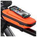 West Biking Sykkel Top Tube Bag med Telefon Holder - 4"-6.5" - Oransje