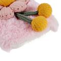 3D Plush Furry Winter iPhone 14 Pro TPU-deksel - Rosa blomst