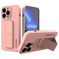 Wozinsky Kickstand iPhone 13 Pro Max Silikondeksel - Rosa