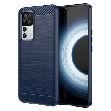 Xiaomi 12T/12T Pro Børstet TPU Deksel - Karbonfiber