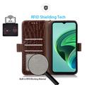 Xiaomi 14 Ultra Crocodile Series Lommebok-deksel i Lær med RFID - Brun