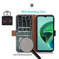 Xiaomi 14 Ultra Crocodile Series Lommebok-deksel i Lær med RFID - Grønn