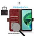 Xiaomi 14 Ultra Crocodile Series Lommebok-deksel i Lær med RFID - Rød