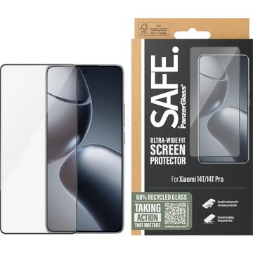 Xiaomi 14T/14T Pro PanzerGlass Safe Ultra-Wide Fit Beskyttelsesglass - 9H - Svart kant