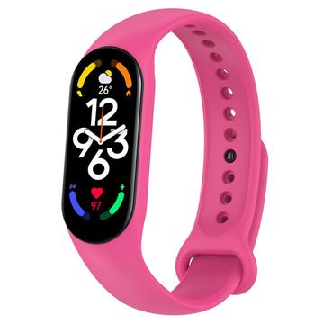 Xiaomi Mi Band 5/6/7 Matte silikonbånd - Rosa