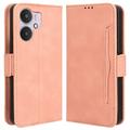 Xiaomi Poco M6/Redmi 13R Lommebok-deksel med Kortholder - Rosa