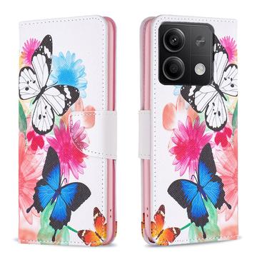 Xiaomi Redmi Note 13 4G Wonder Series Lommebok-deksel - Sommerfugler