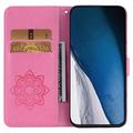 Xiaomi Redmi Note 13 Uggle Rhinestone Lommebok-deksel - Varm Rosa