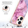 Xiaomi Redmi Note 13 Pro+ Marble Pattern Electroplated IMD TPU-deksel