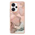 Xiaomi Redmi Note 13 Pro+ Marble Pattern Electroplated IMD TPU-deksel - Rosa