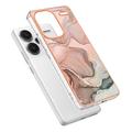 Xiaomi Redmi Note 13 Pro+ Marble Pattern Electroplated IMD TPU-deksel - Rosa