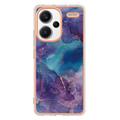 Xiaomi Redmi Note 13 Pro+ Marble Pattern Electroplated IMD TPU-deksel - Lilla