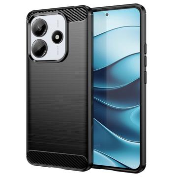 Xiaomi Redmi Note 14 Børstet TPU Deksel - Karbonfiber