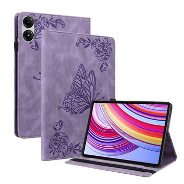 Xiaomi Redmi Pad Pro/Poco Pad Butterfly Series Folio Deksel - Lilla