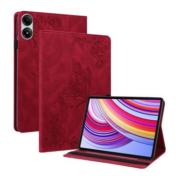 Xiaomi Redmi Pad Pro/Poco Pad Butterfly Series Folio-deksel - Rød