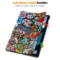 Xiaomi Redmi Pad SE Tri-Fold Series Smart Folio-etui - Graffiti