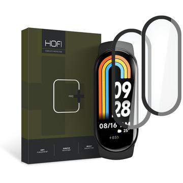 Xiaomi Smart Band 8/8 NFC Hofi Hybrid Pro+ Beskyttelsesglass - Svart Kant - 2 Stk.