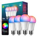 ZJ-BWBL1H-RGBWWW-4P 4PCS 10W Bluetooth Smart Lyspærer WiFi 2.4G Voice RGBCW 220V LED-pærer