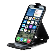 iPhone 16 Glidelåslomme Vertikalt Flip-deskel - Svart