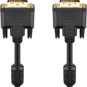 Goobay Dual Link DVI-D Full HD Kabel - 10m - Gullbelagt