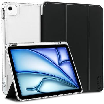 iPad Air 13 (2024) Tech-Protect SmartCase Pen Tri-Fold Folio-deksel - Svart / Gjennomsiktig