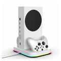 iPega PG-XBS012S Kjølestativ med dobbel lader for kontroller og RGB-bakgrunnsbelysning for Xbox Series S