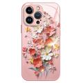 iPhone 12/12 Pro Hybrid-deksel med blomsterbukett - Rosa